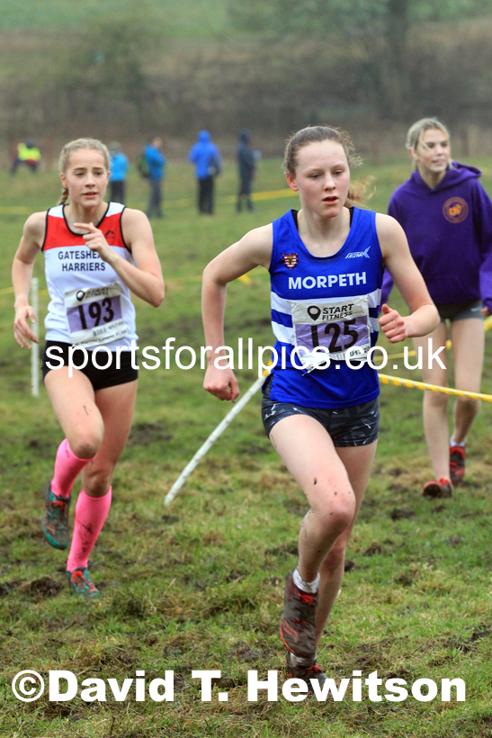 Womens under-17s and under-20s 2022 North Eastern Harrier League, Thornley Farm, Peterlee, County Durham. Photo: David T. Hewitson/Sports for All Pics